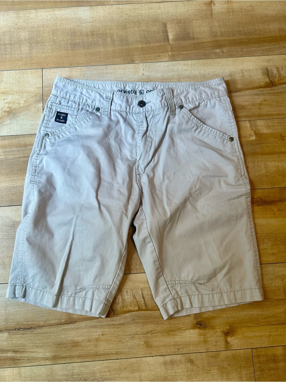 Orvieto Men's Khaki Chino Bermuda Shorts - Size [32]